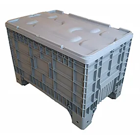 контейнер пластиковый 1020х640х675 мм серый, без крышки