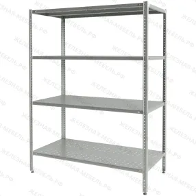 стеллаж полочный сплб «base» 1600х1200х600 с перфорированной полкой (цинк)