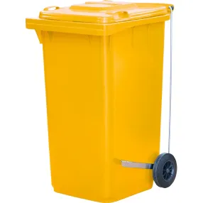 мусорный контейнер п/э 240л. с педальным приводом г-образным, арт. мкт 240 с педалью г