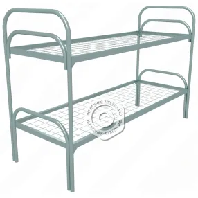 кровать металлическая двухъярусная «хард» (700х1900, сетка 100х100, двойная ножка)