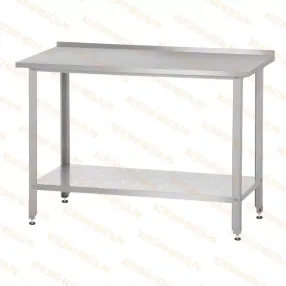 стол производственный спрб 860х800х600 «base» с перфорированной полкой (с бортом)