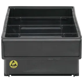 ящик пластиковый практик esd 400x185x100 антистатический