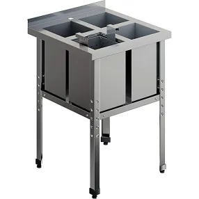 ванна моечная сварная для мойки яиц вмся-1/6-б-эн-304