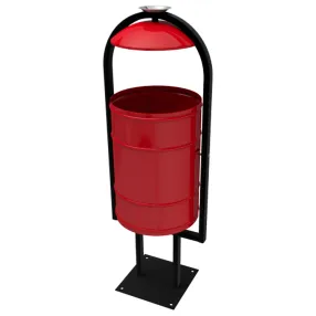 парковая урна «рубин 30 с крышкой и пепельницей»