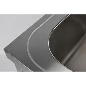 ванна моечная цельнотянутая с рабочей поверхностью с бортом вмцр/1-16/6-бп