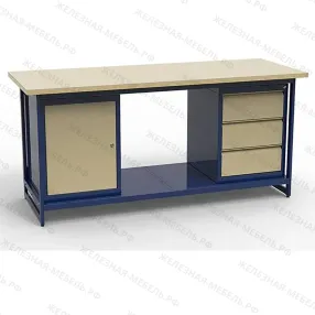 верстак на каркасе двухтумбовый свк-2т.01.03.19.ф6