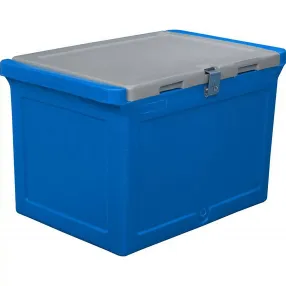 контейнер 645х405х420 мм синий с крышкой