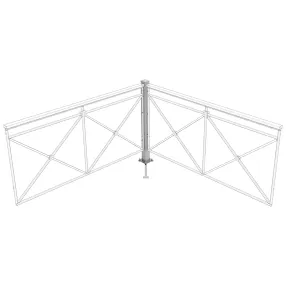 стойка пешеходного ограждения по-1 крест 80х80 съемная поворотная, порошковая окраска