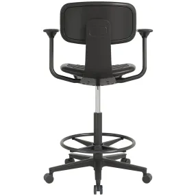 кресло высокое с подлокотниками кр23-в, сиденье и спинка пенополиуретан