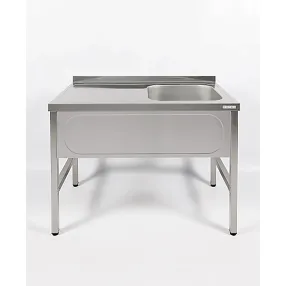 ванна моечная цельнотянутая с рабочей поверхностью с бортом вмцр/1-16/6-бп