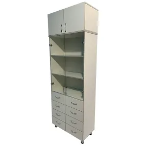 шкаф медицинский стр мд 103.21 + антресоль стр мд 112.02 (белый)