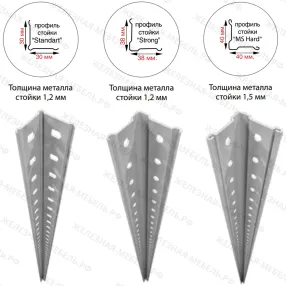 стеллаж ms hard 1850х1000х600 (4 полки)
