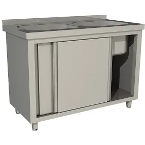 стол производственный купе спзк2м-18/6-бл с моечной ванной