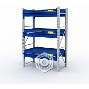 стеллаж с выкатными платформами s-heavy 1000/1300 (3 яруса хранения)