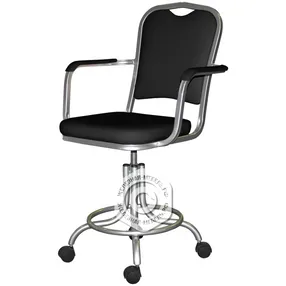 кресло на винтовой опоре кр09 с подлокотниками