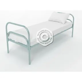 кровать металлическая одноярусная «стандарт» (800х1900, сетка 100х100)